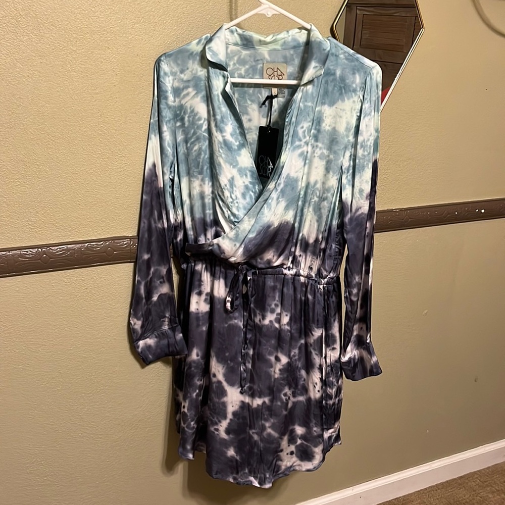 Chaser Brand Silky Basics Surplice Shirttail Dress